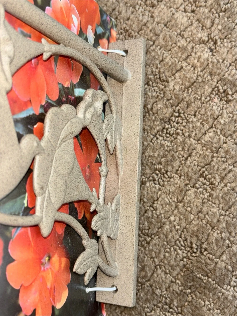 Vintage Brown Hummingbird Hanging Plant Bracket new cast aluminum